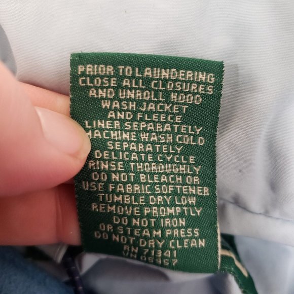 Ll Bean Womens Trail Model Waterproof 3 In 1 Jacket Size XL Blue Hooded Pockets - Picture 7 of 16